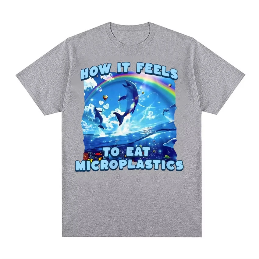 كيف يشعر أن يأكل البلاستيك الدقيق؟ تي شيرت نسائي Harajuku مضحك التعبير حزمة تي شيرت الموضة الجمالية تي شيرت بلايز Y2K