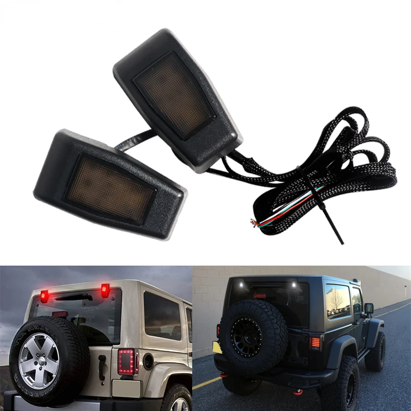 Auto-Styling Rood/Wit Led Voor 2007-2017 Jeep Wrangler Jk Hoge Remlicht Achterklep led Verlichting 3RD Brake Rear Lamp 12V