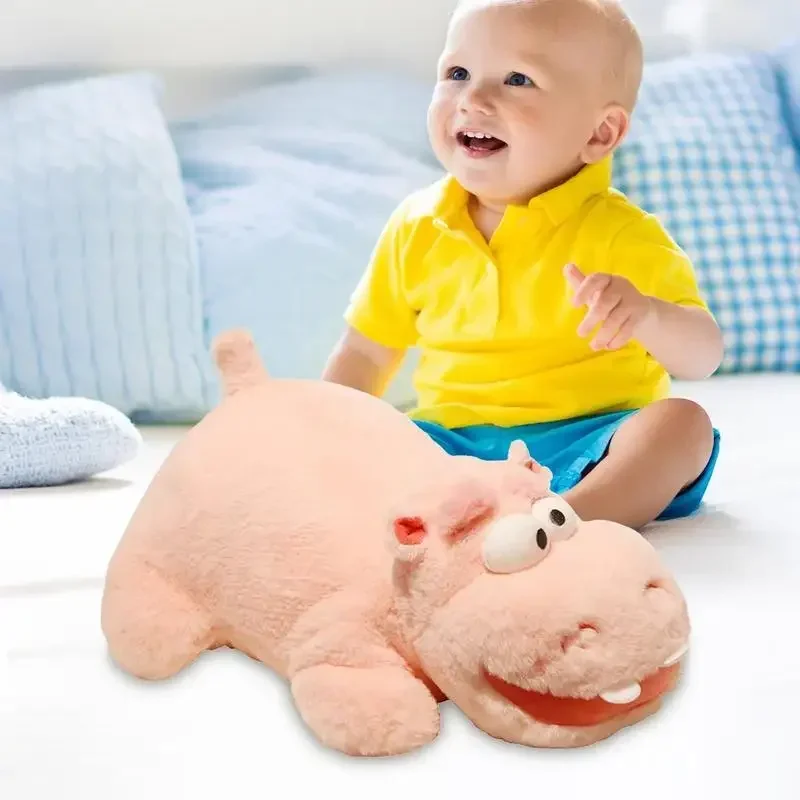 40cm Hippo Plush Toy, Hugging Hippo Pillow, Giftable Adorable Desk Decor Plush Toys Unique Hippo Stuffed Animals for Kids