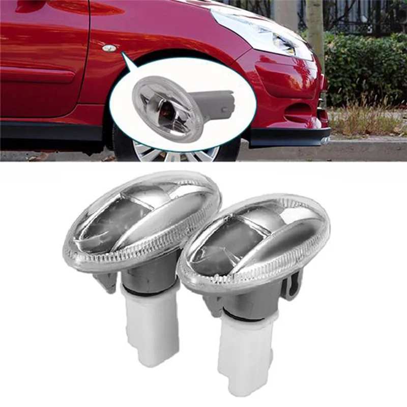 Y19A 16Pcs Car Partner Side Steering Indicator Repeater Light For 108 107 407 206 6325G3 For Citreon C1 C2 C3 Picasso