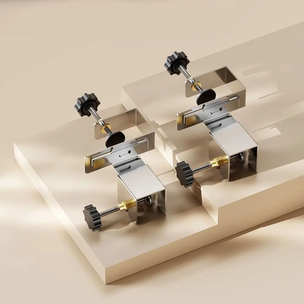 

Adjustable Cabinet Door Mounting Jig Stainless Steel Quick Installation Drawer Front Installation Clamp Save Labor