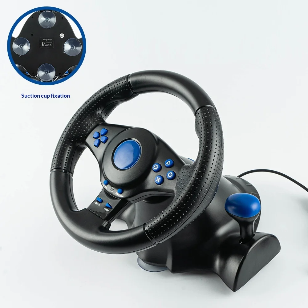 7 in 1 Racing Steering Wheel Vibration Controller Game Simulation Racing Pedals for Switch/xbox 360/xbox One/pc/ps4/3/Android
