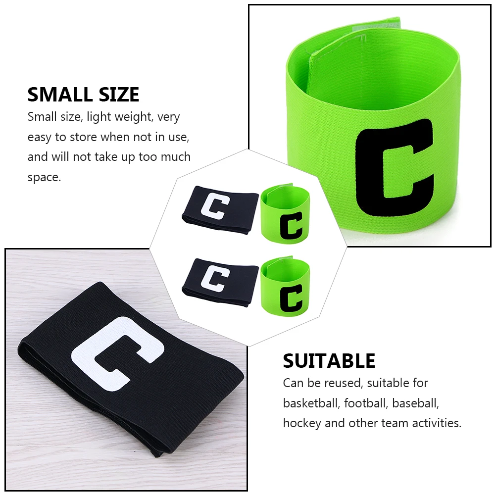 4 قطع من أربطة كابتن كرة القدم الاحترافية المقاومة للاهتراء، شارات متينة قابلة لإعادة الاستخدام، ملحقات كرة السلة وكرة القدم المحمولة #2