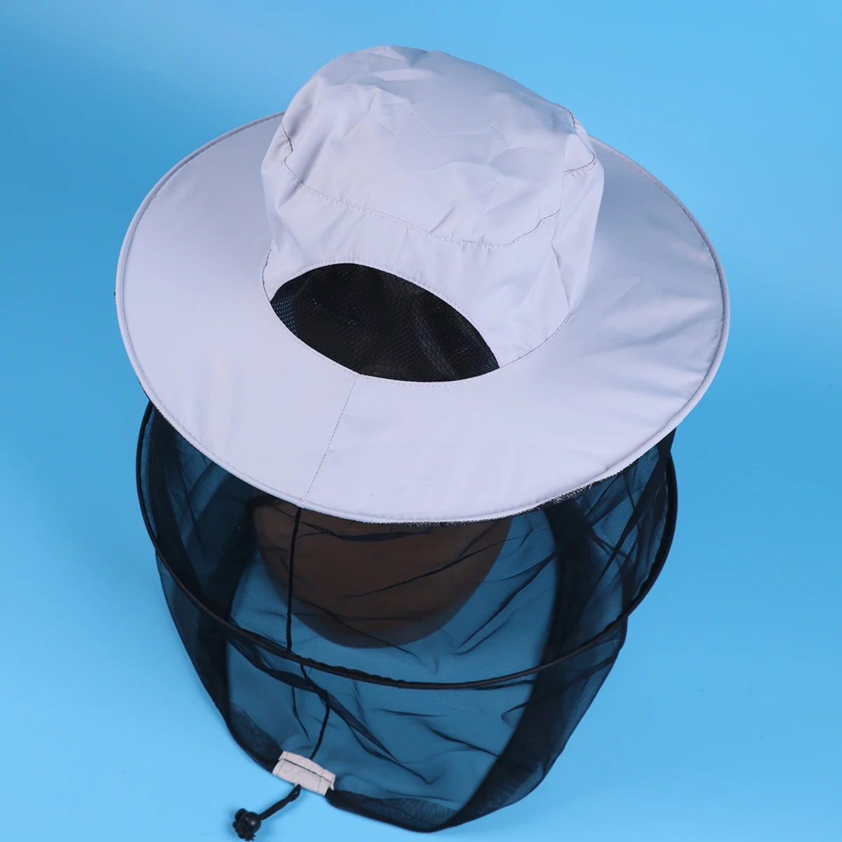 

1pc Mosquito Net Hat Face Neck Protection Lightweight Foldable Water Resistant Fishing Hiking Hat For Outdoor Travel (Light