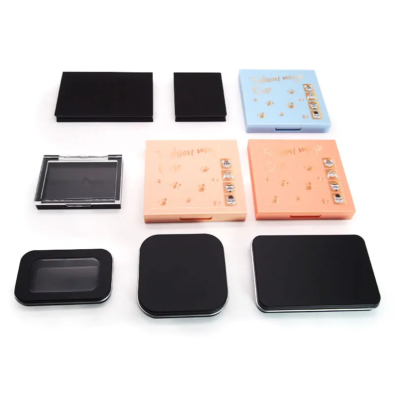 Eyeshadow magnet box empty tray high gloss repair capacity blush storage box makeup combination false eyelashes double eyelid st