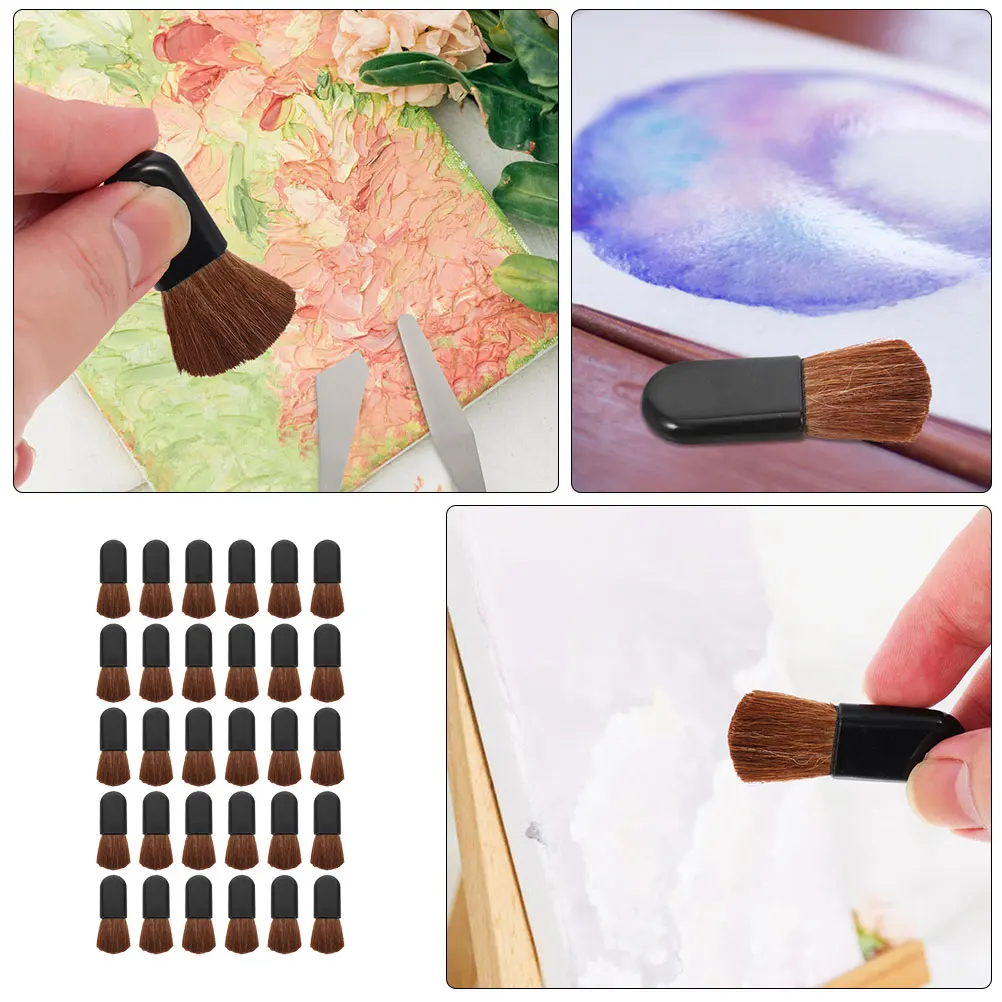 

30pcs Makeup Brush Foundation Blush Powder Applicator For Loose Powder Cream Liquid Travel Make Up Reusable