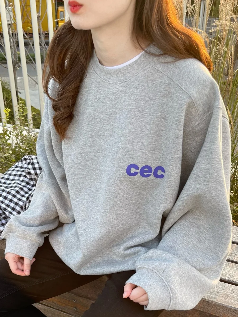 فضفاض جولة Ne هوديي المرأة Faion كسول Sle الخريف الشتاء البلوز النسخة الكورية طويلة Sve Fce الداخلية القطن الداخلية