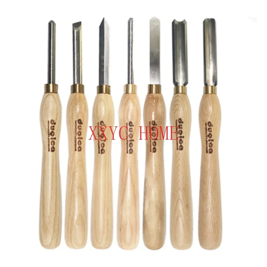 

7PCS/SET Woodturning Chisel SET with High Speed Steel Blade, Packed with Thick Canvas bag