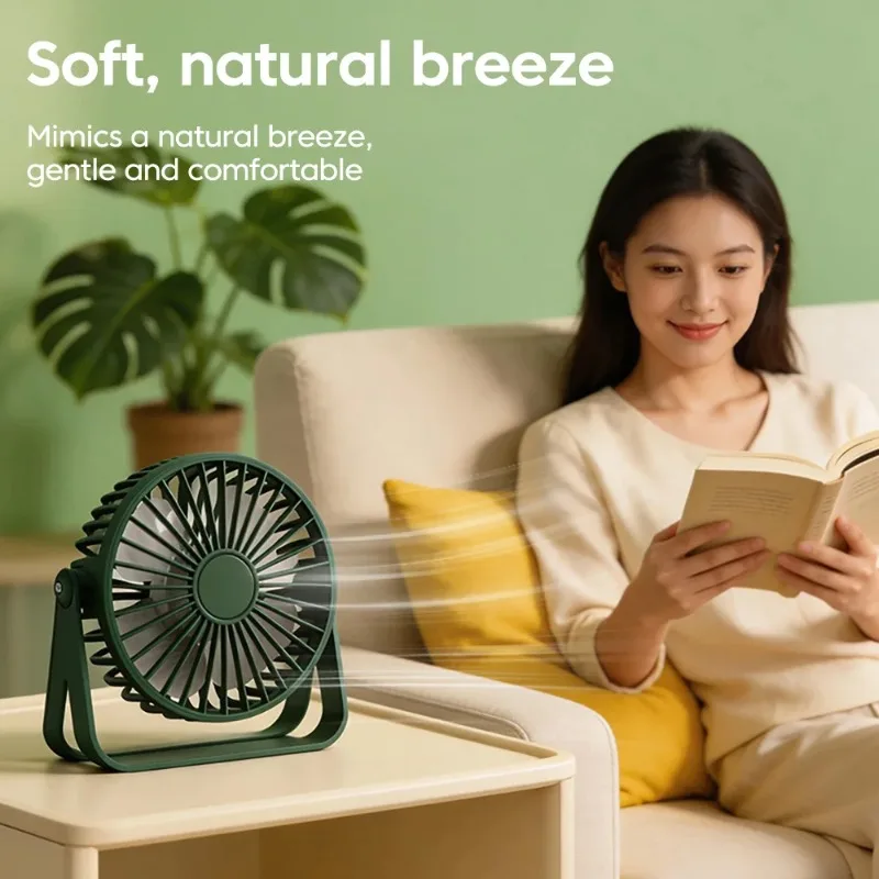 Mini USB Desktop Fan Portable Fan Desktop Office USB Quiet Cooling Fans Suitable for Student Dormitory Summer Home Office
