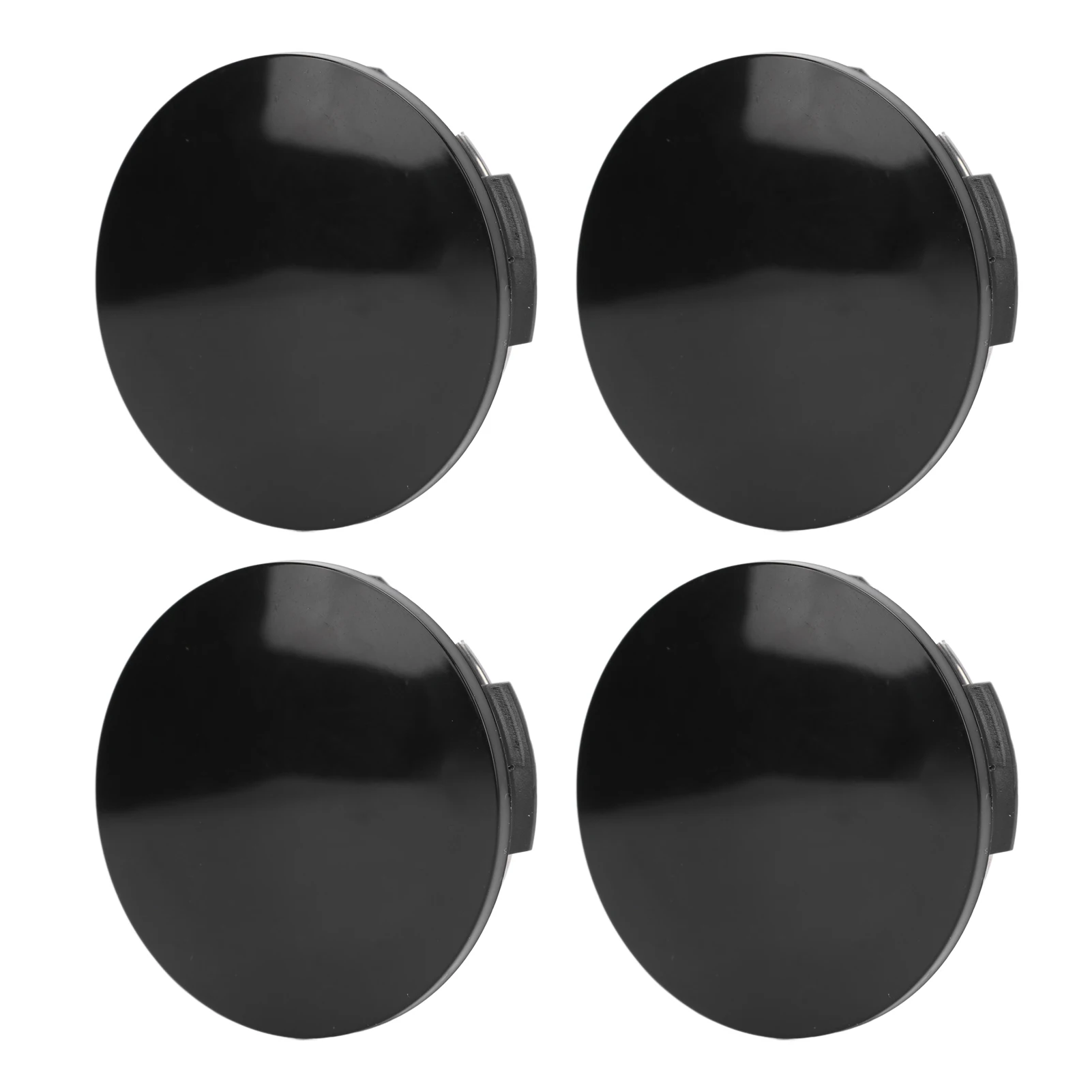 4pcs Wheel Center Caps Plastic Universal Carbon Fiber Style Center Hub Cap Cover with Metal Clamps 57mm Outer Diameter