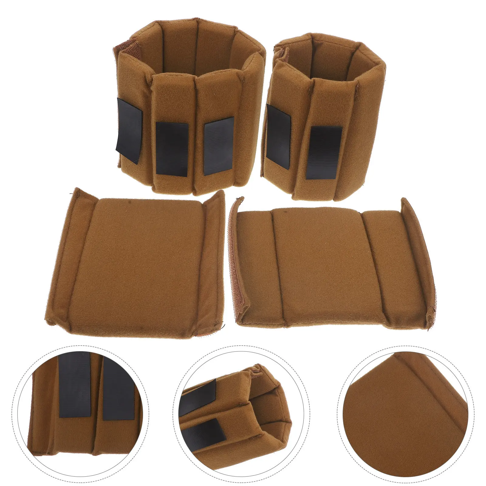 4Pcs Camera Bag Divider Insert Adjustable Hook Loop Sticky Strap Protective Camera Bag Compartment Organizer Insert