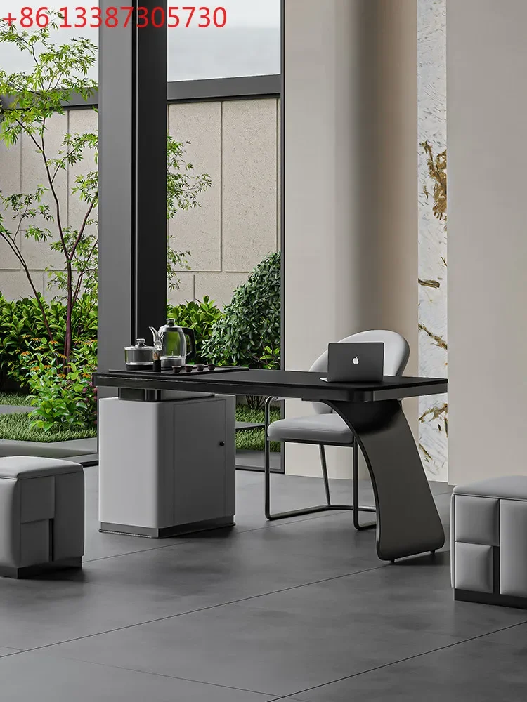 Balcony tea table rock slab modern simple light luxury small exquisite home living room tea table