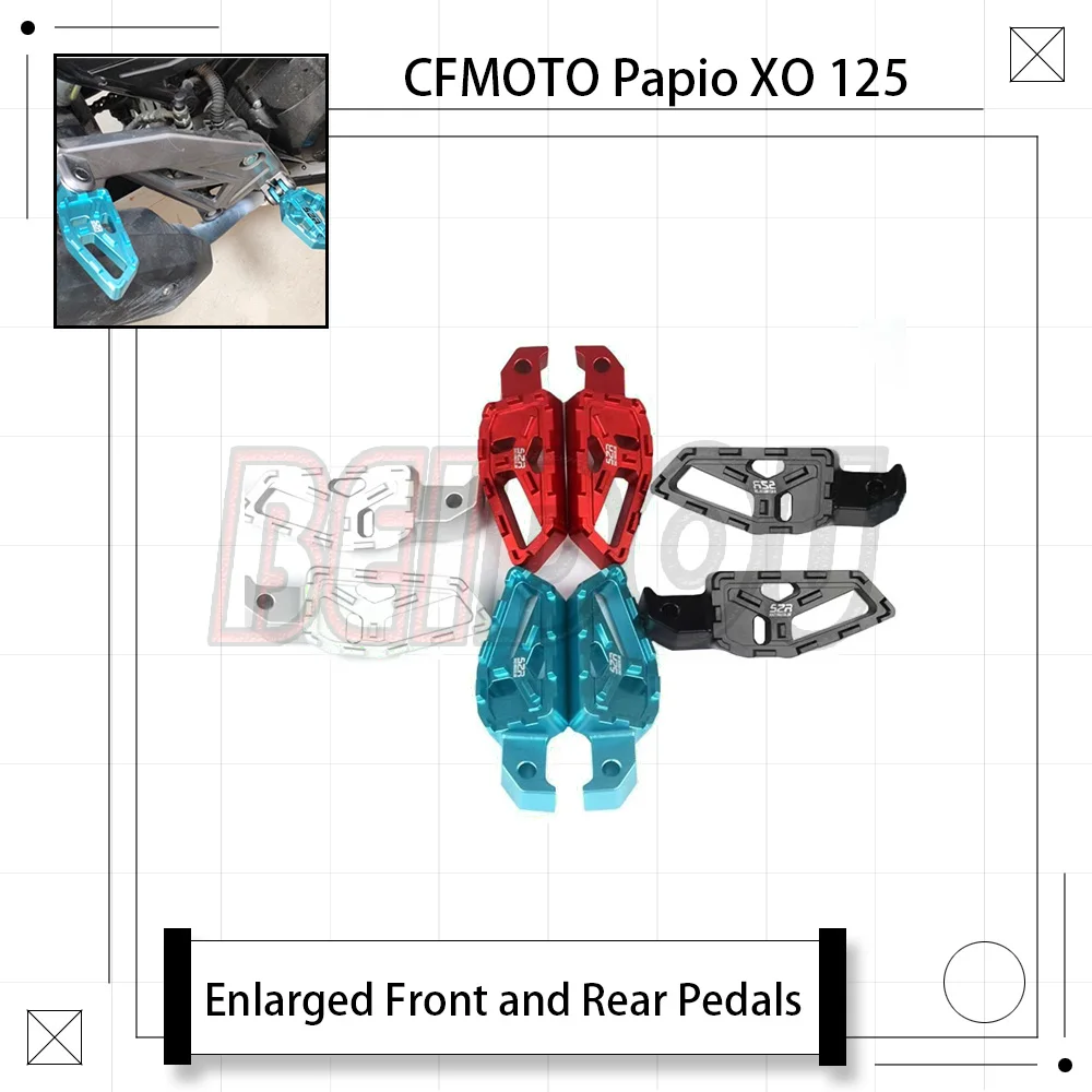 

For CFMOTO Papio XO 125 XO125 Motorcycle Modified Enlarged Front And Rear Footrests Footrests Footrests Mats