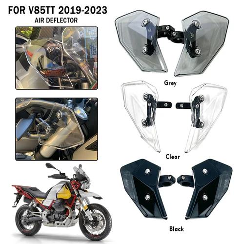 Imagen 1 del producto Parabrisas Deflector de ala lateral de carenado de motocicleta para Moto Guzzi V85TT Touring Electra Street Tri Glide 2019-2023 2020 2021