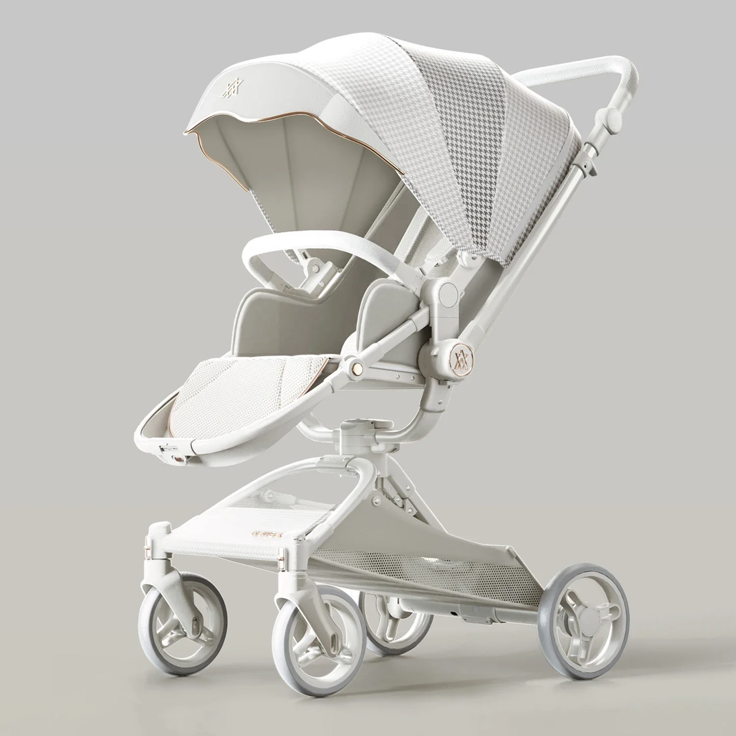 

Portable Baby Stroller Lightweight Foldable Aluminum Alloy Infant Stroller with Large Sleep Shade Super Load-bearing