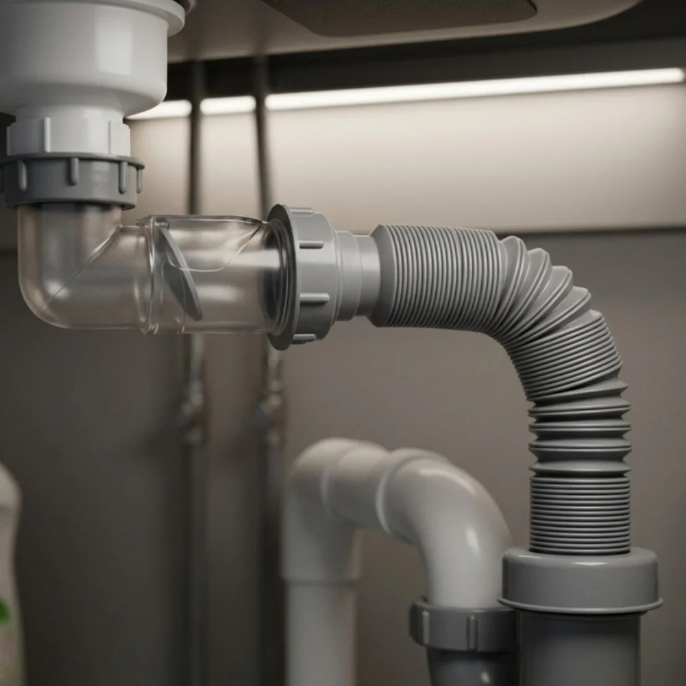 Bathroom Drainage Drain Hose Set Home Maintenance Garbage Filter Storage Design Fast Drainage Design Flexible Stretchable Length