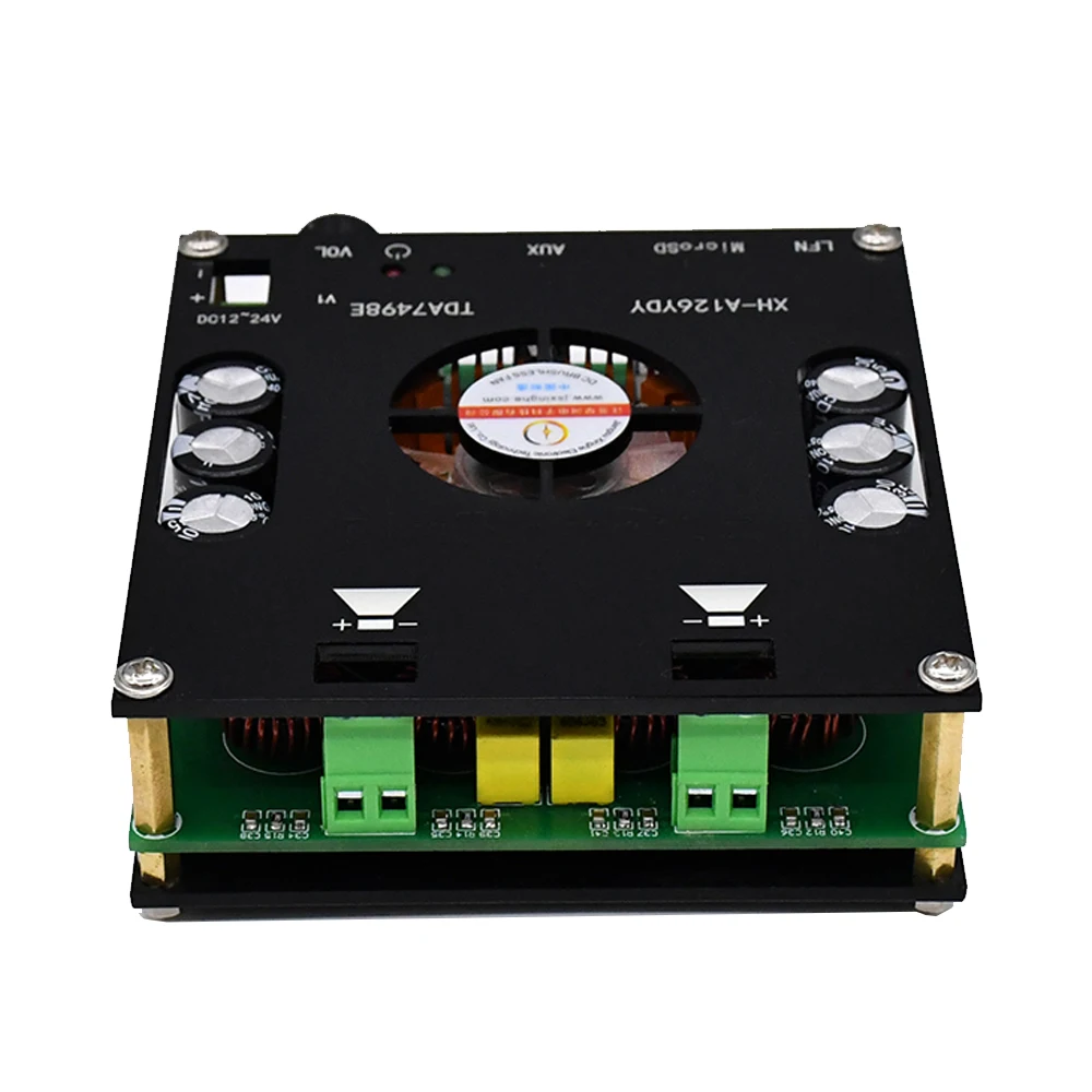 XH-A126 TDA7498E High Power 160W Bluetooth 5.0 Digital Amplifier Board Audio Amplifier Module DC12-24V with Remote Control