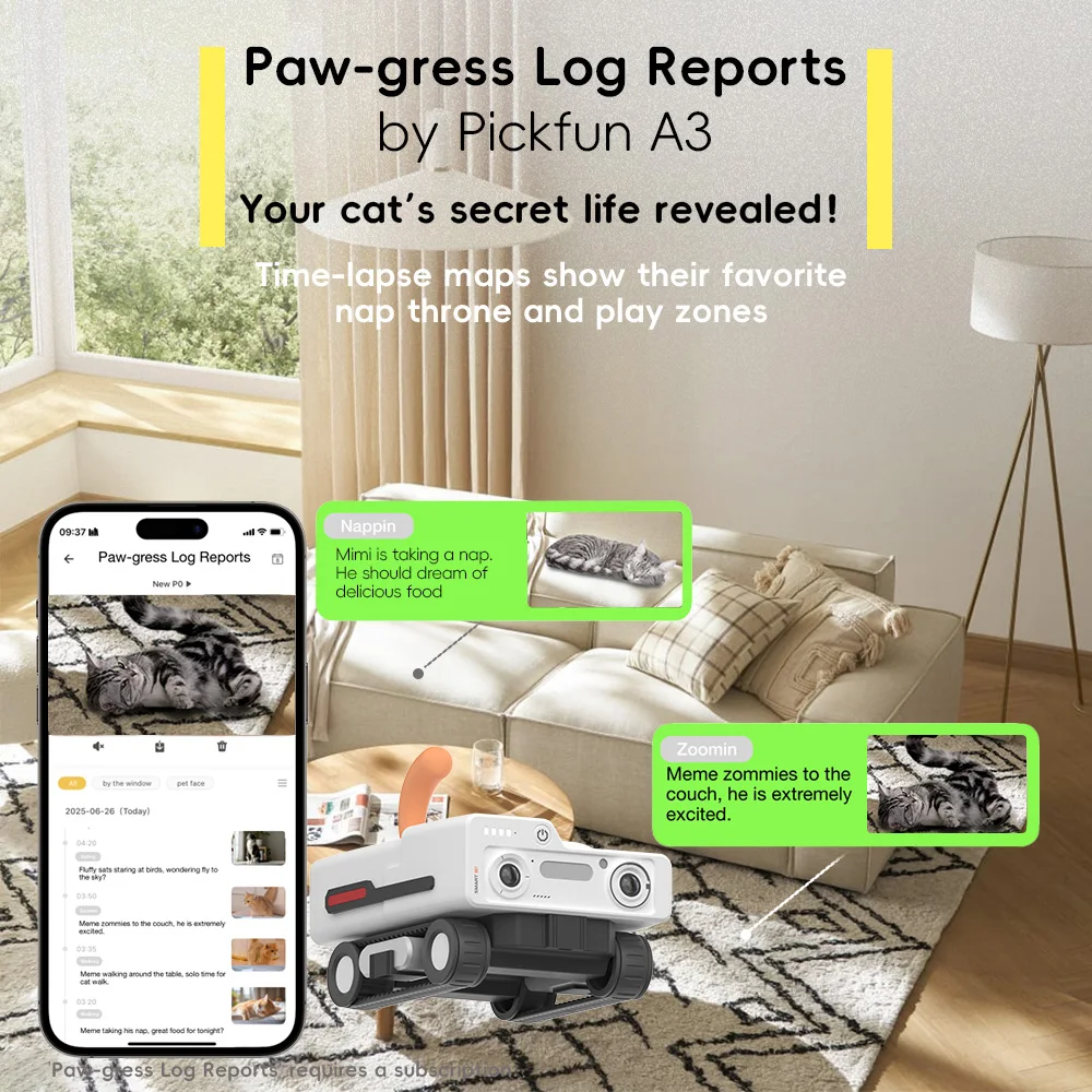 Ai 5MP Pet Robot with Auto Tracking Three-hour Battery Mini Pet with Visual Obstacle Avoidance