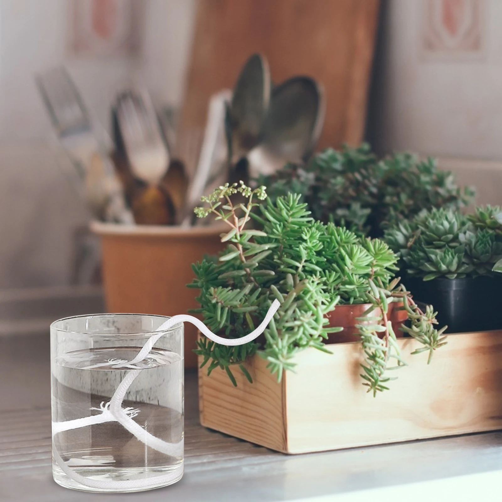 

Automatic Rope Cotton Cord White Color Drip System Plant Pots Irrigation Kit Gardening Accessories Eco Friendly Self