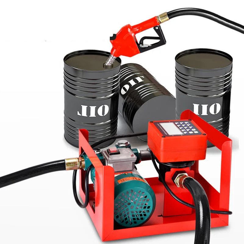 818003 1500W Vehicle-mounted small fuel dispenser 12v24v220V oil pump large flow diesel pump automatic electronic m