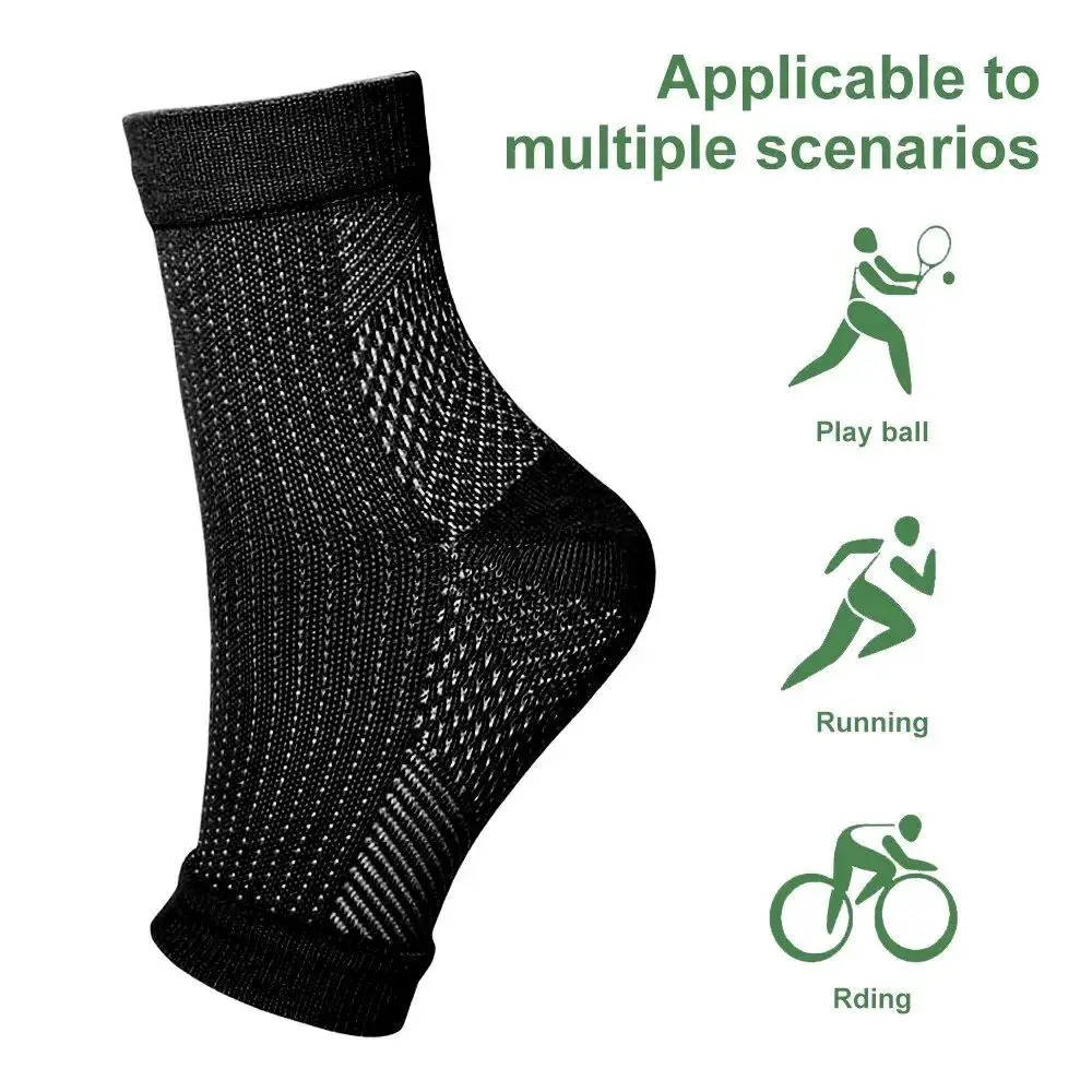 1 Pair Neuropathy Socks for Men Women,Soothe Compression Socks for Pain,Arch Support Breathable Lightweight Nano Nylon Socks