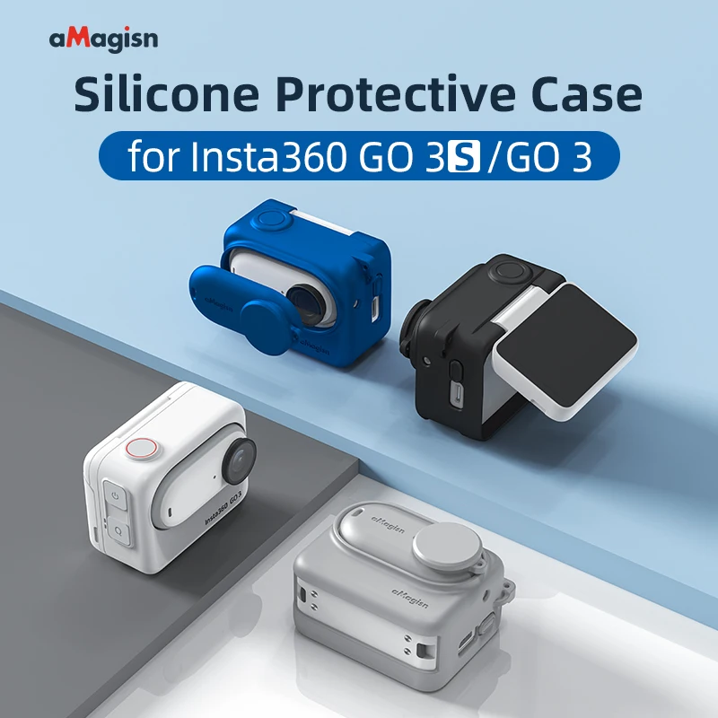 حافظة واقية سيليكون لـ Insta360 GO3S ، مضاد للخدش ، غلاف حماية شامل ، مقاوم للغبار ، مضاد للصدأ ، ملحق كاميرا الإبهام 3s