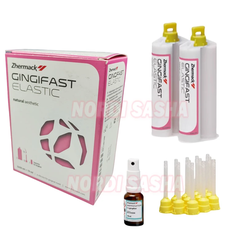 Zhermack A-Silicone For Gingival Mask Gingifast Elastic /Rigid Artificial Gingival Gel Silicone Rubber Duplication Materials