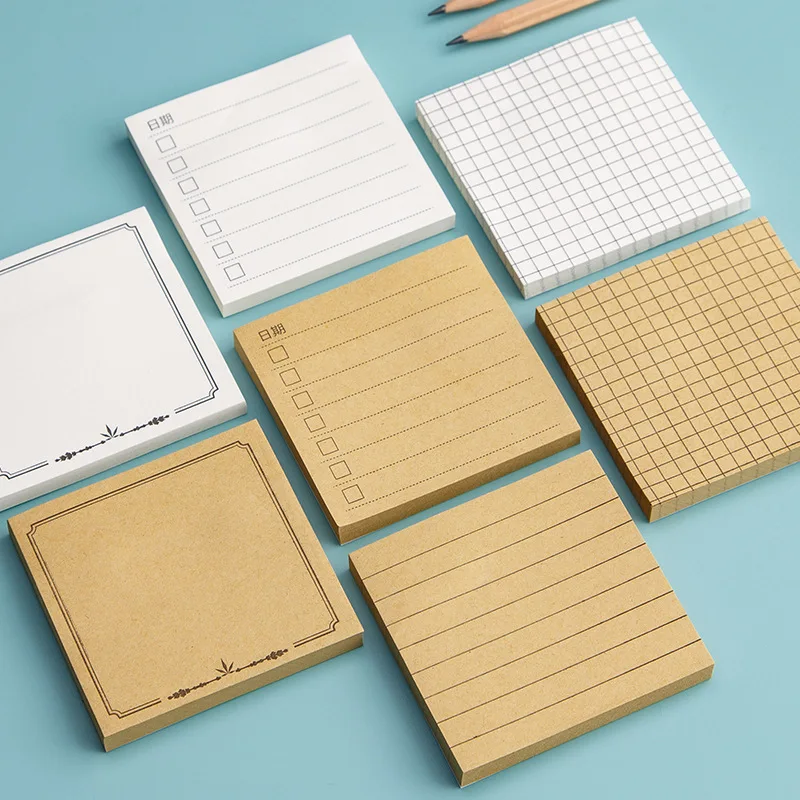 Simple and creative sticky note book can be torn off with sticky checkered message book n times to stick sticky note paper