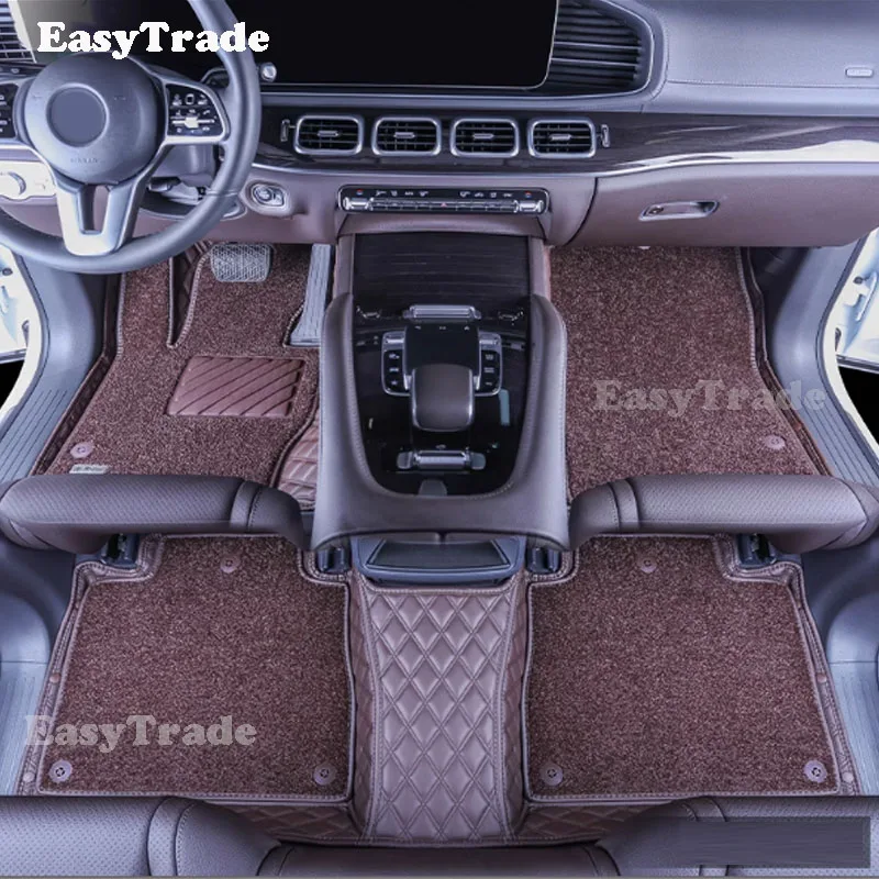 

For Mercedes Benz GLE 350 450 W167 2020-2024 Car Floor Mats Double-layer Foot Pads Anti-dirty Protection Cover Footpad Liner