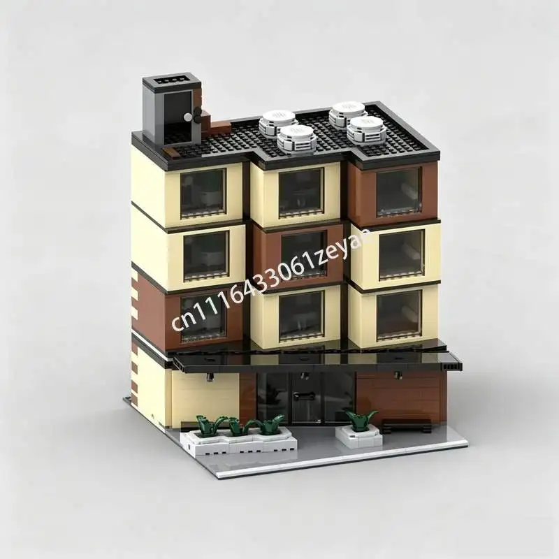 2280 PCS Residential Coffee Shop MOC Custom Building Blocks Urban Street View Model DIY Creative Assembly Educational Toy Gifts