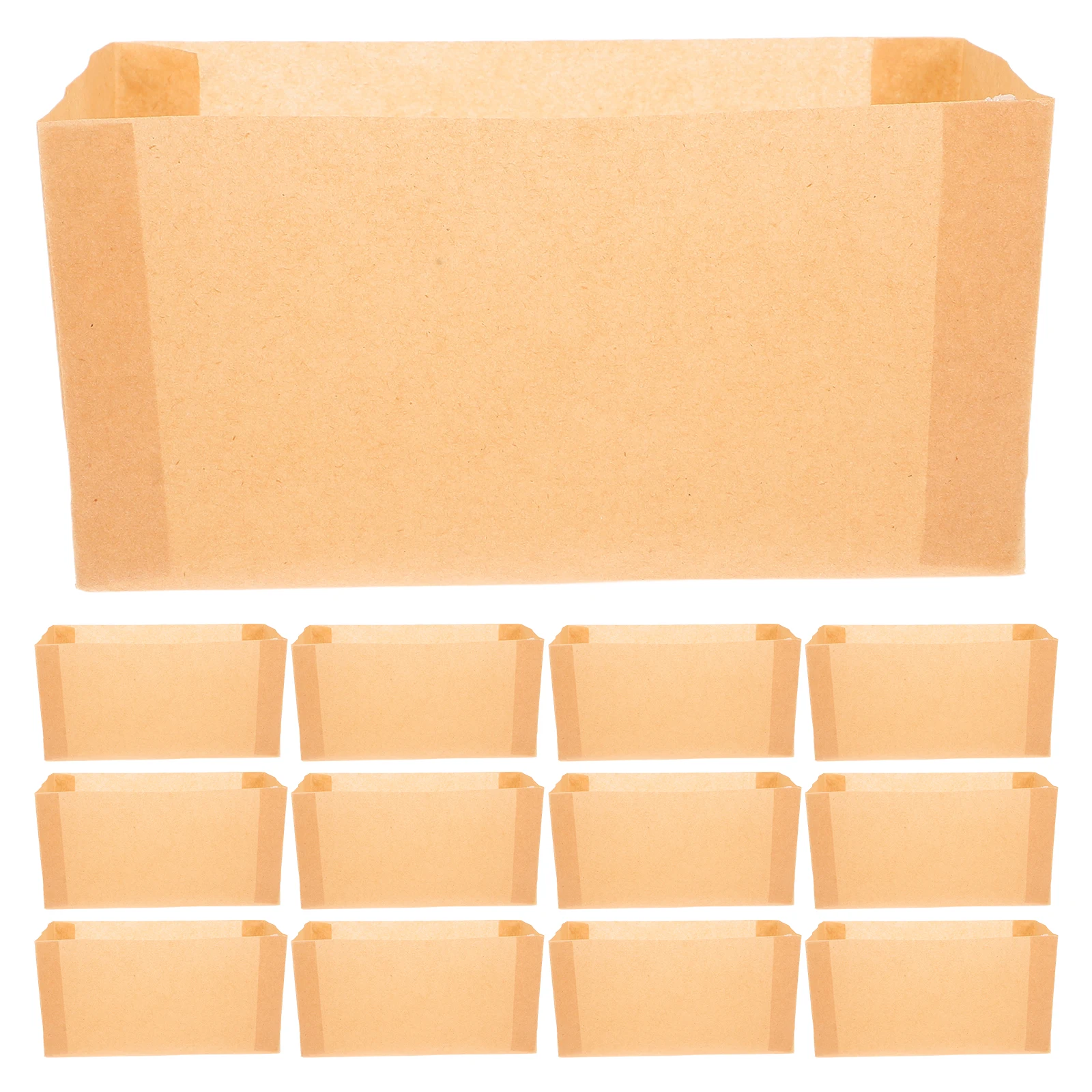 

50pcs Disposable Baking Paper Mold for Bread Cake Nonstick Loaf Pan Liners Light Brown Food Grade Oven Safe Pastry Sheets