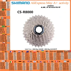 Shimano Ultegra R8000 105 R7000 11 velocidades bicicleta de carretera Cassette CS-R8000 11-25t 11-28t 11-30t 11-32t 11-34t 12-25t K7
