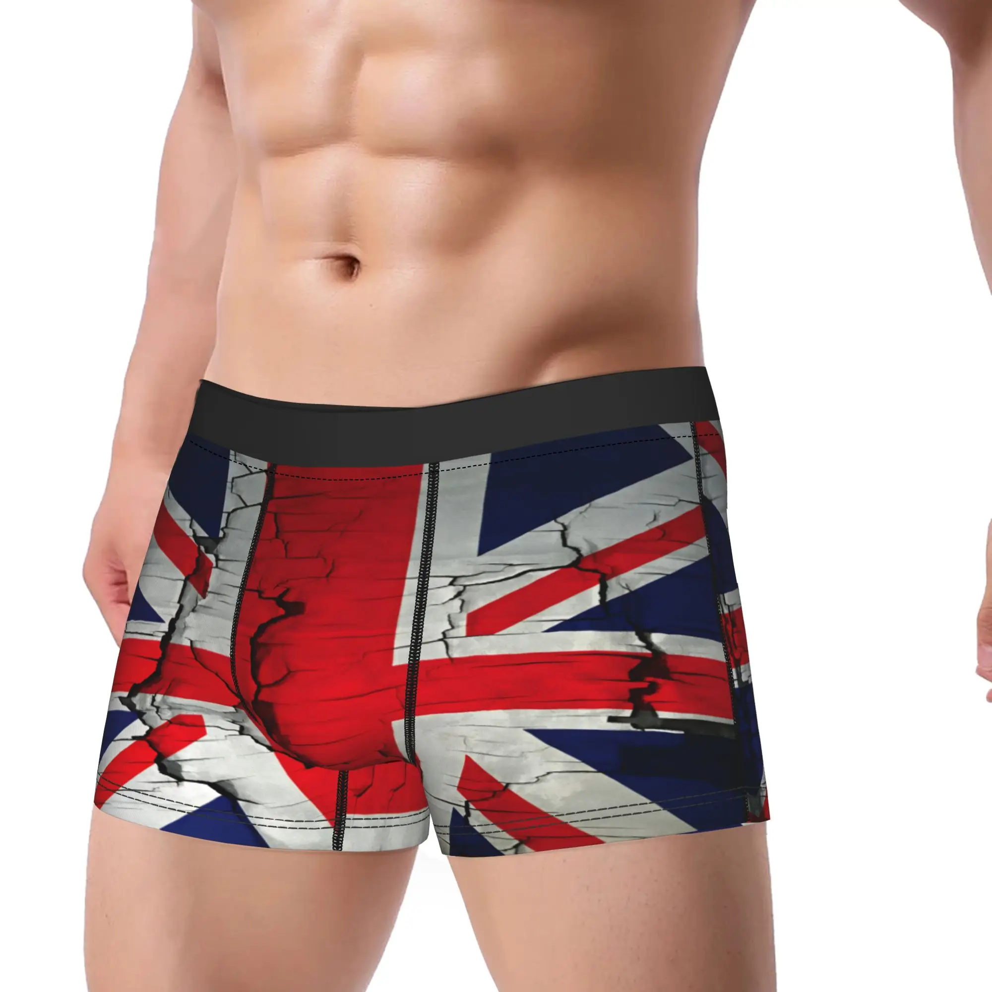 Vintage Union Jack Flag Of Great Britain Underwear  Males Shorts Briefs Breathable Boxershorts Quality Plus Size Underpants
