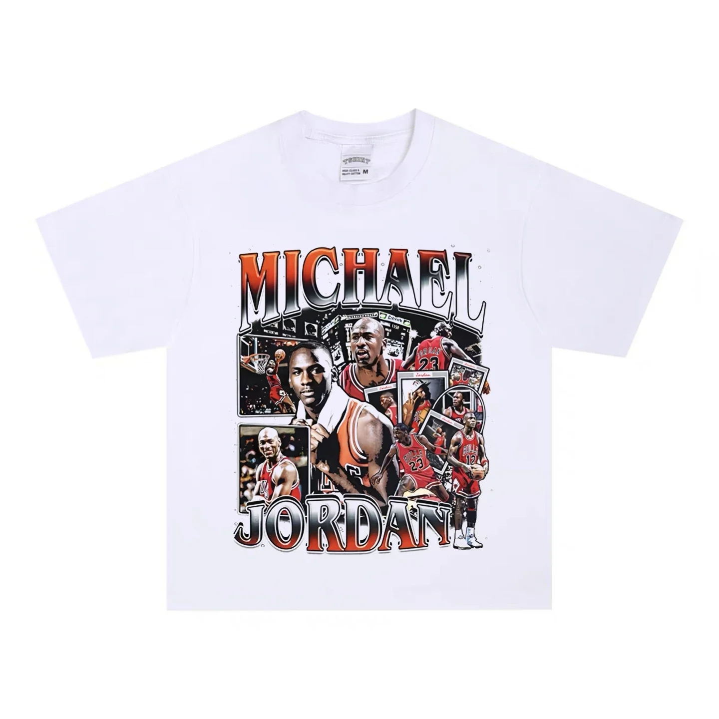 

Brand No. 23 James Dunk European and American Trendy Illustration Commemorative Basketball Pure Cotton Top Short-sleeved T-shirt