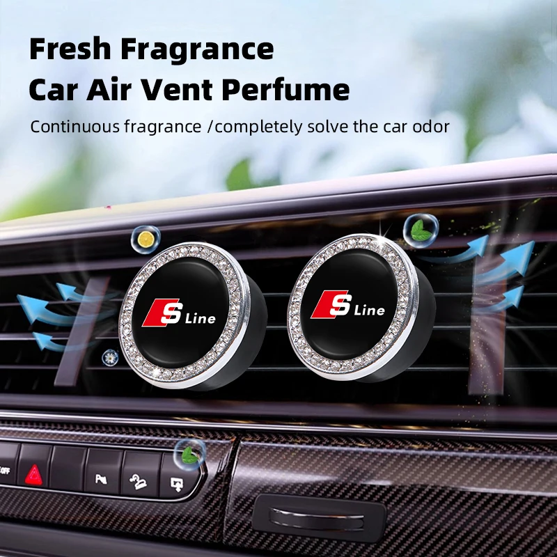 Car Air Freshener Solid Aroma Auto Accessories Perfume Diffuser For Audi S-line A3 A4 A6 A5 Q5 A1 Q7 Q3 Q2 Q8 A7 A8 TT S1 SQ5