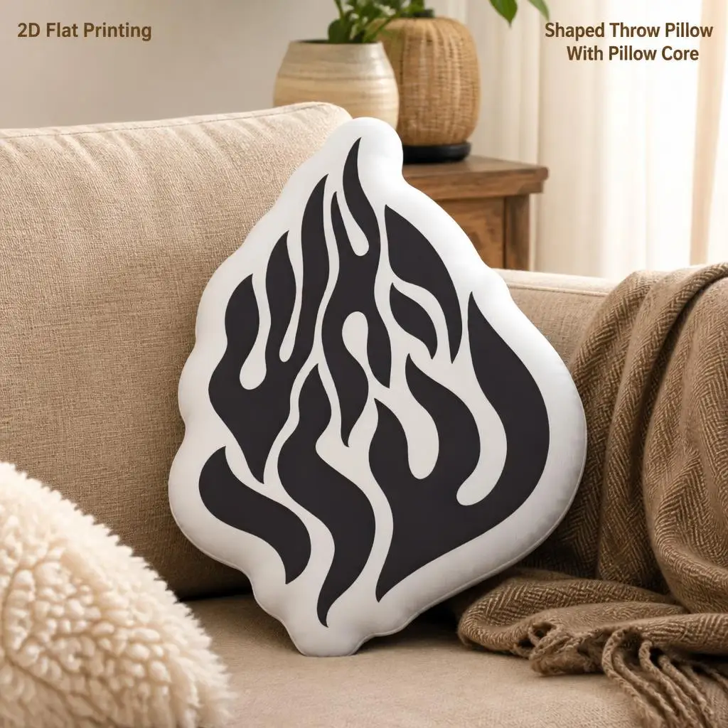 Rebbe Nachman My Fire Shaped Pillow Breslov Judaica Cushion Irregular Stuffed Throw Pillow Jewish Home Decor Gift for Sofa