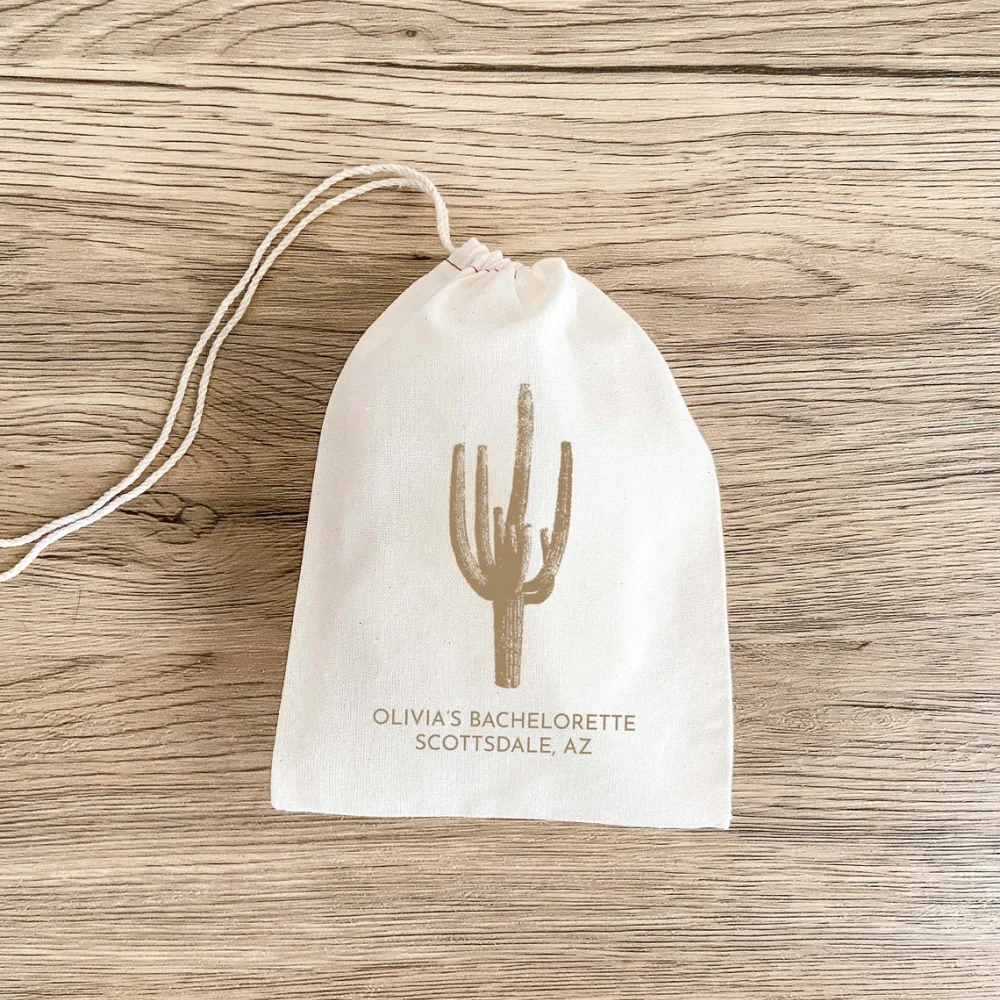 20 pcs Cactus Favor Bags-Scottsdale Bachelorette Party-Hangover Kit Bags-Scottsdale Before the Veil-Survival Kit-Custom Cactus