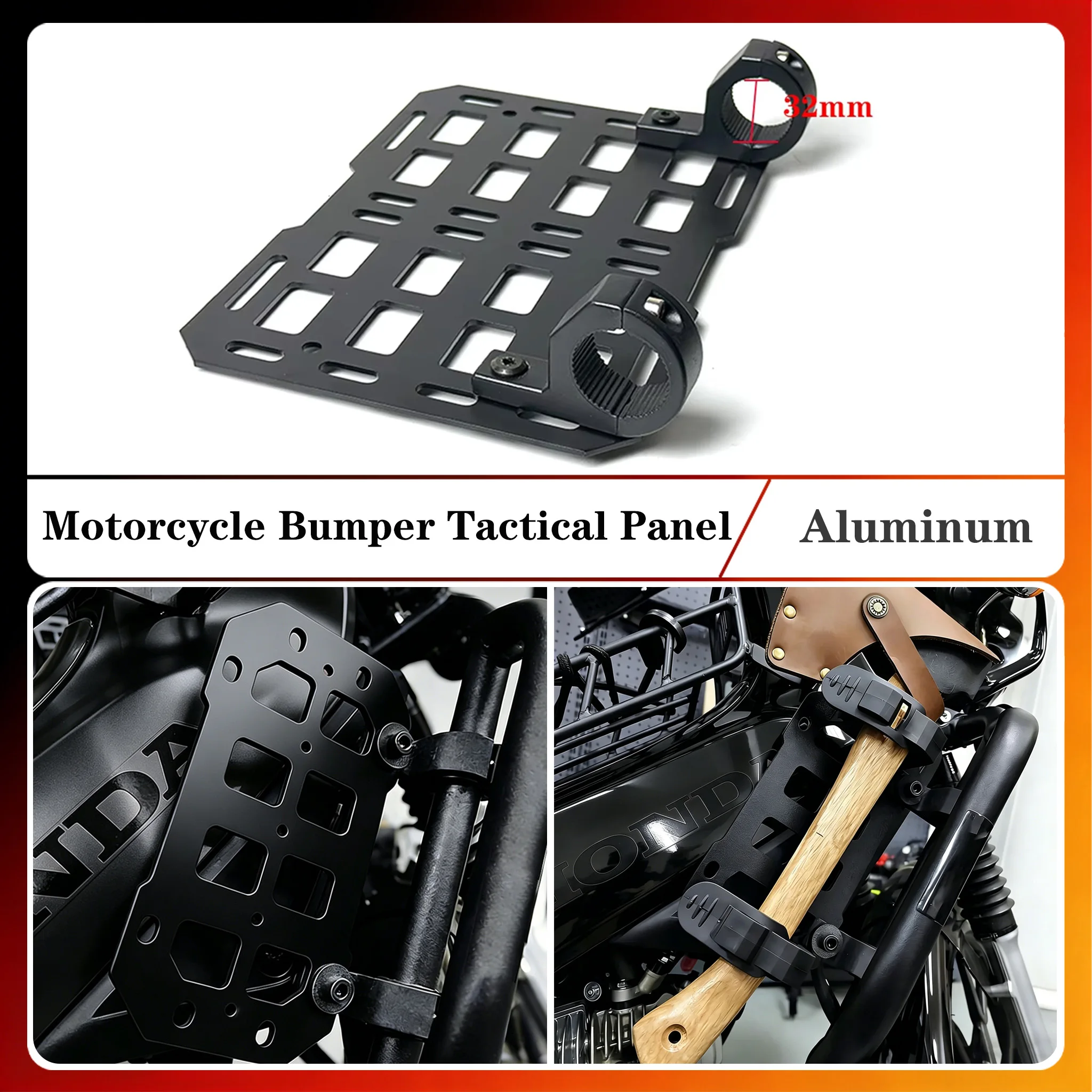 

Motorcycle Bumper Tactical Panel For Trunk Storage Aluminum Alloy Waterproof Tactical Molle Panel Organizer Modular Storage