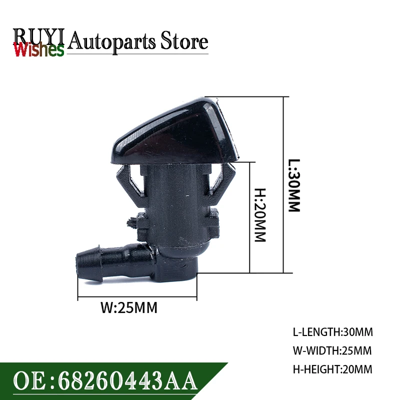 2PCS 55372143AB New For Jeep Grand Cherokee 2011-2017 Windshield Wiper Water Washer Spray Nozzle Jet 68260443AA 55079049AA