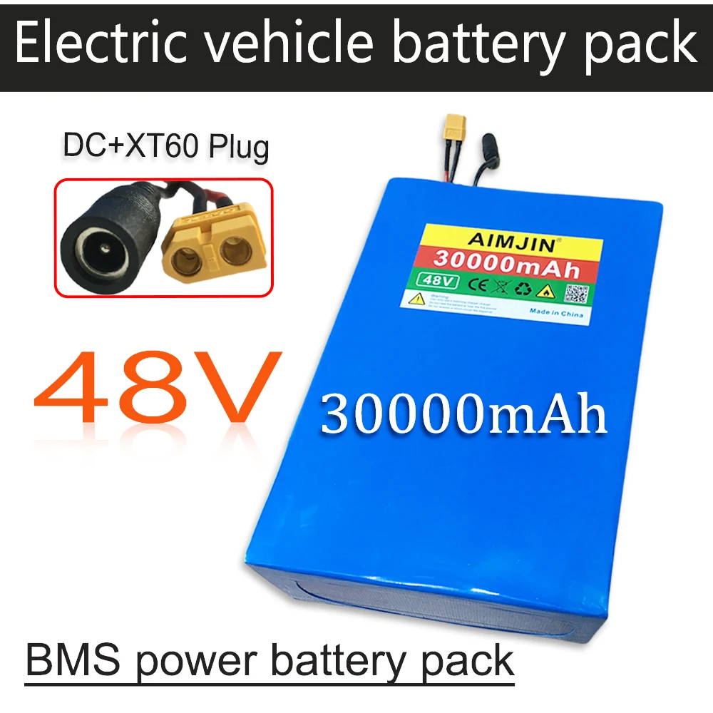 

Scooter Lithium Battery 13S8P 48V 30Ah Electric Bicycle 18650 BMS Power Lithium Battery Pack