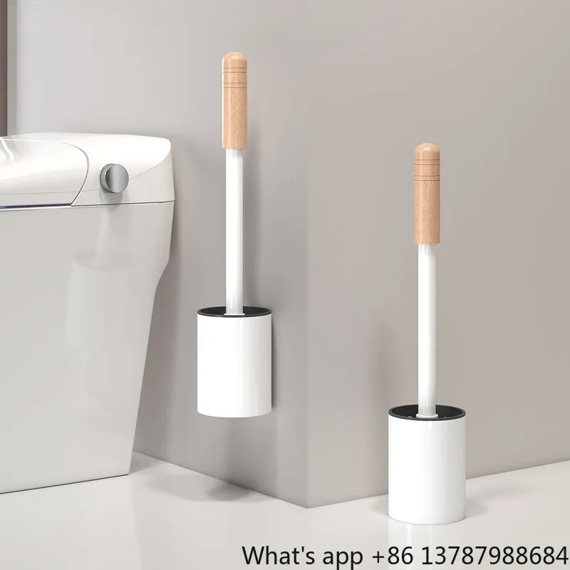 Toilet Toilet Brush Set Walnut Long Handle New Removable and Washable High-end Soft Hair