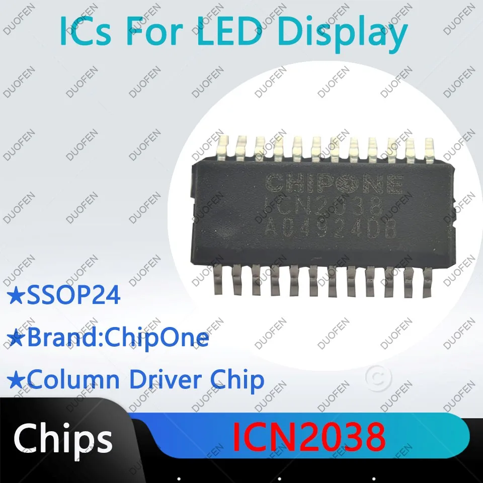 

ICN2038，ICND2038S，ICN2050BP，ICN2053BP，ICND2055CP，Column driver chips for LED display