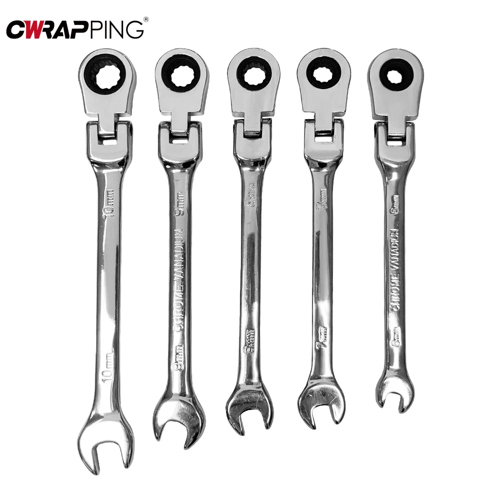 Automatic Fast and Labor-Saving Dual-Use Open-Ended Universal 72-Tooth Ratchet Wrench Movable Head Car Motorcycle Repair Tools
