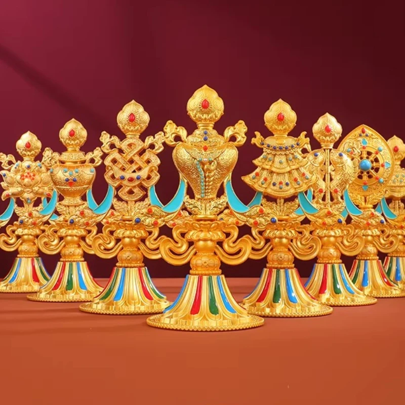 Tibetan Vajrayana Alloy Altar Decoration, Desktop Ornament for Home Temple, Buddhist Offering Supplies, Tabletop Home Decor