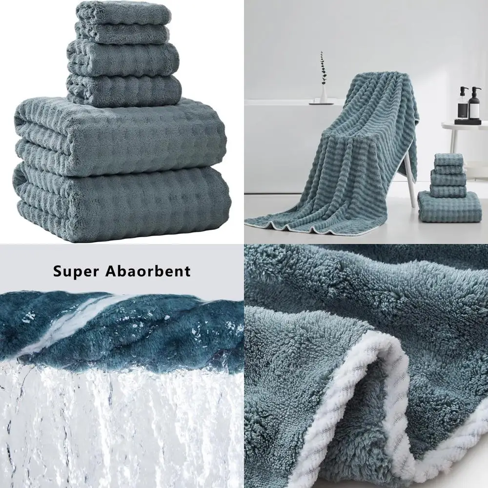 

Очень большой набор банных полотенец размером 40x80 дюймов для взрослых — толстые, мягкие, быстросохнущие, высоковпитывающие листы из микрофибры.