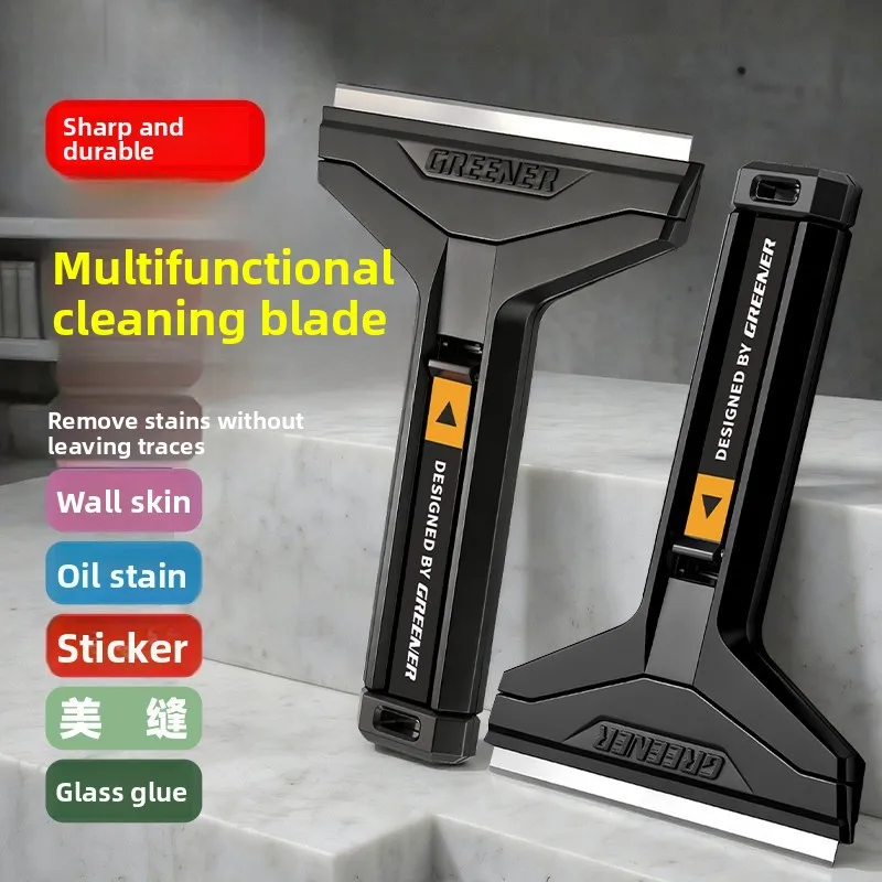 Multipurpose Scraper Tool Stainless Steel Putty Knife for Wall Paint Caulk Adhesive Remover Cleaner with Ergonomic Grip