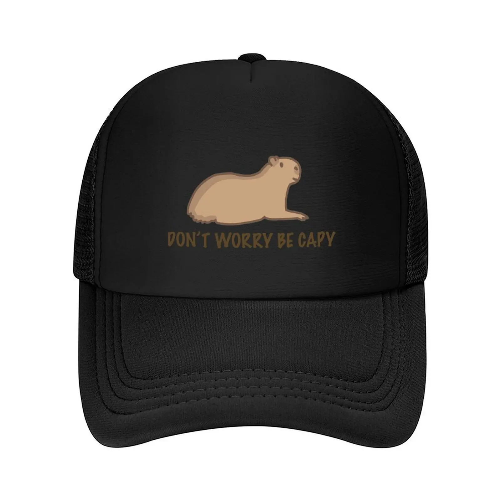 

Capybara dont worry be capy meme Baseball Cap Ball Cap Hat Luxury Brand Luxury Man Hat Sun Cap Golf Women Men's