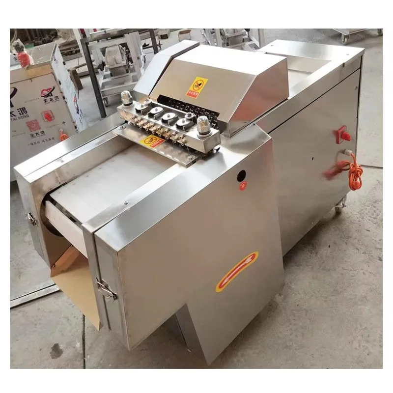 2025Pork Rib Cutting Machine Frozen Meat Cutting Machine/ Chicken Pig Feet Cutter Machine