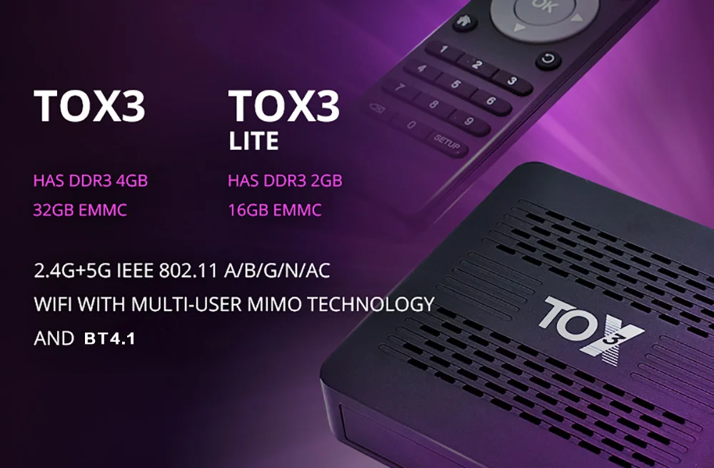 TOX3 Smart TV Box Android 11 4GB 32GB Amlogic S905X4 Wifi 1000M BT 4K Media Player Set Top Box
