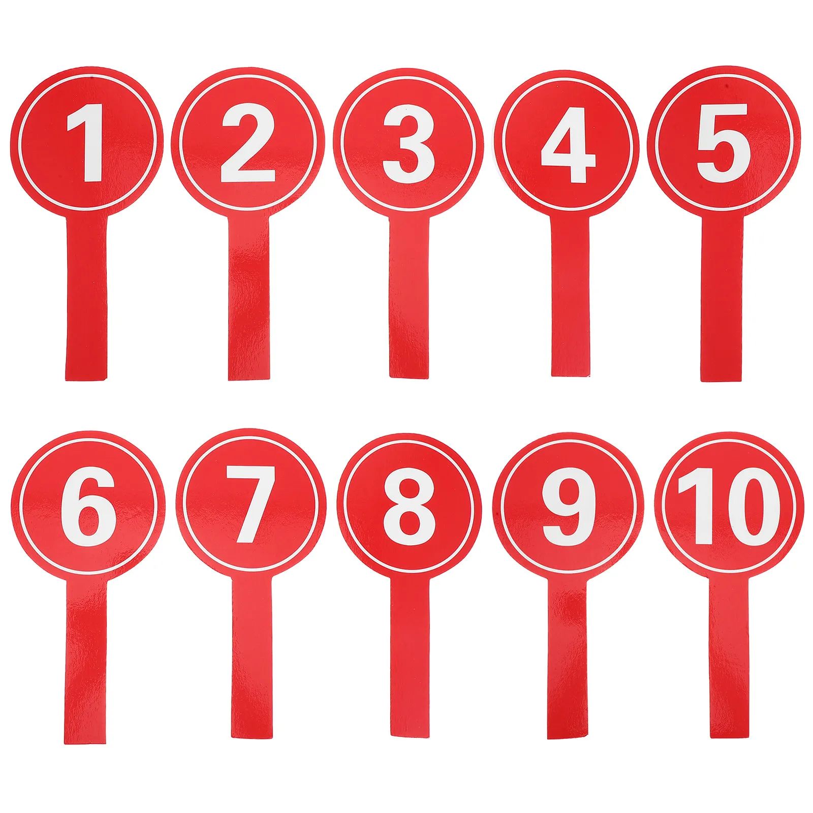 10Pcs Handheld Score Paddles High Density Foam Single Side Paddle Board Numbers for Auction Voting Classroom Scoreboard Reusable